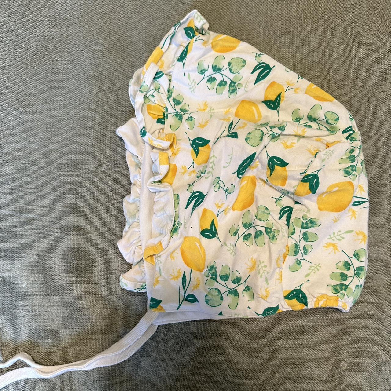 Rearz lemon onesie with matching bonnet. Size large... - Depop