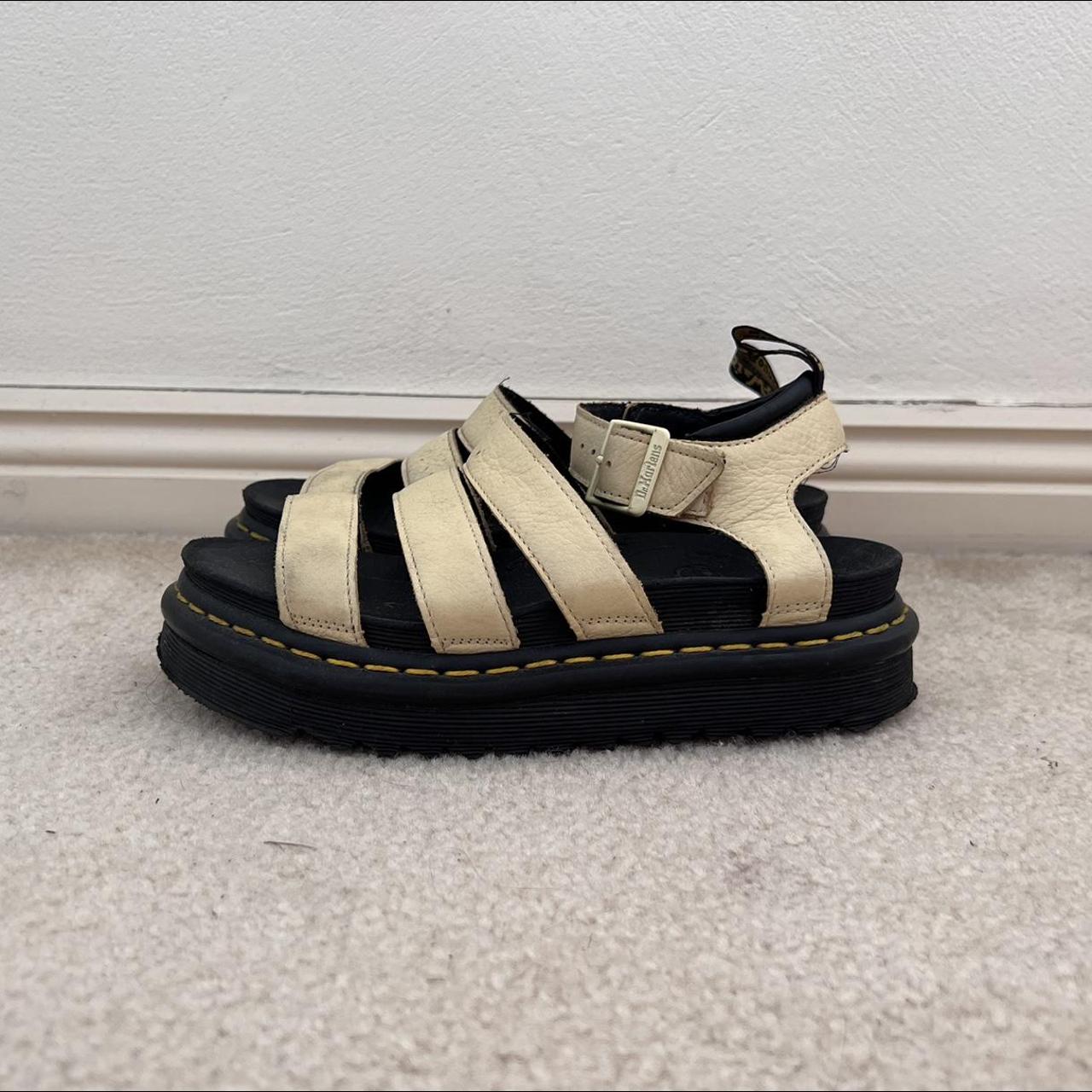 Baby yellow Dr Marten sandals, loved but with plenty... Depop