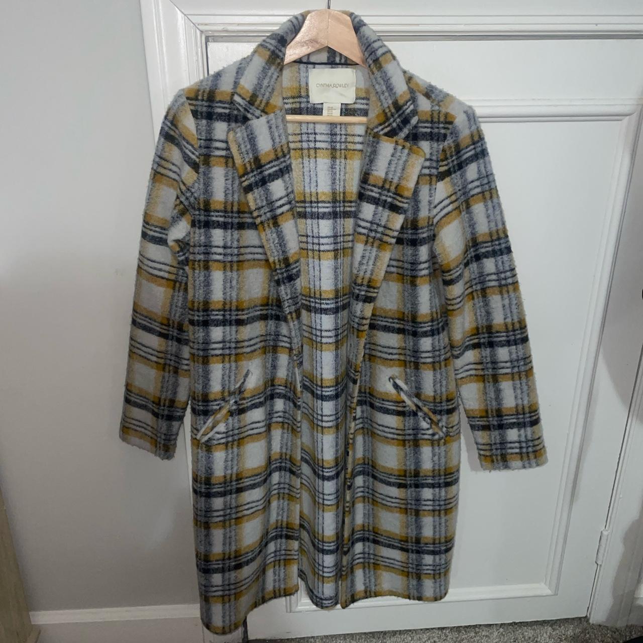 Super cute Plaid Trench Coat Xs Barely worn Great... - Depop