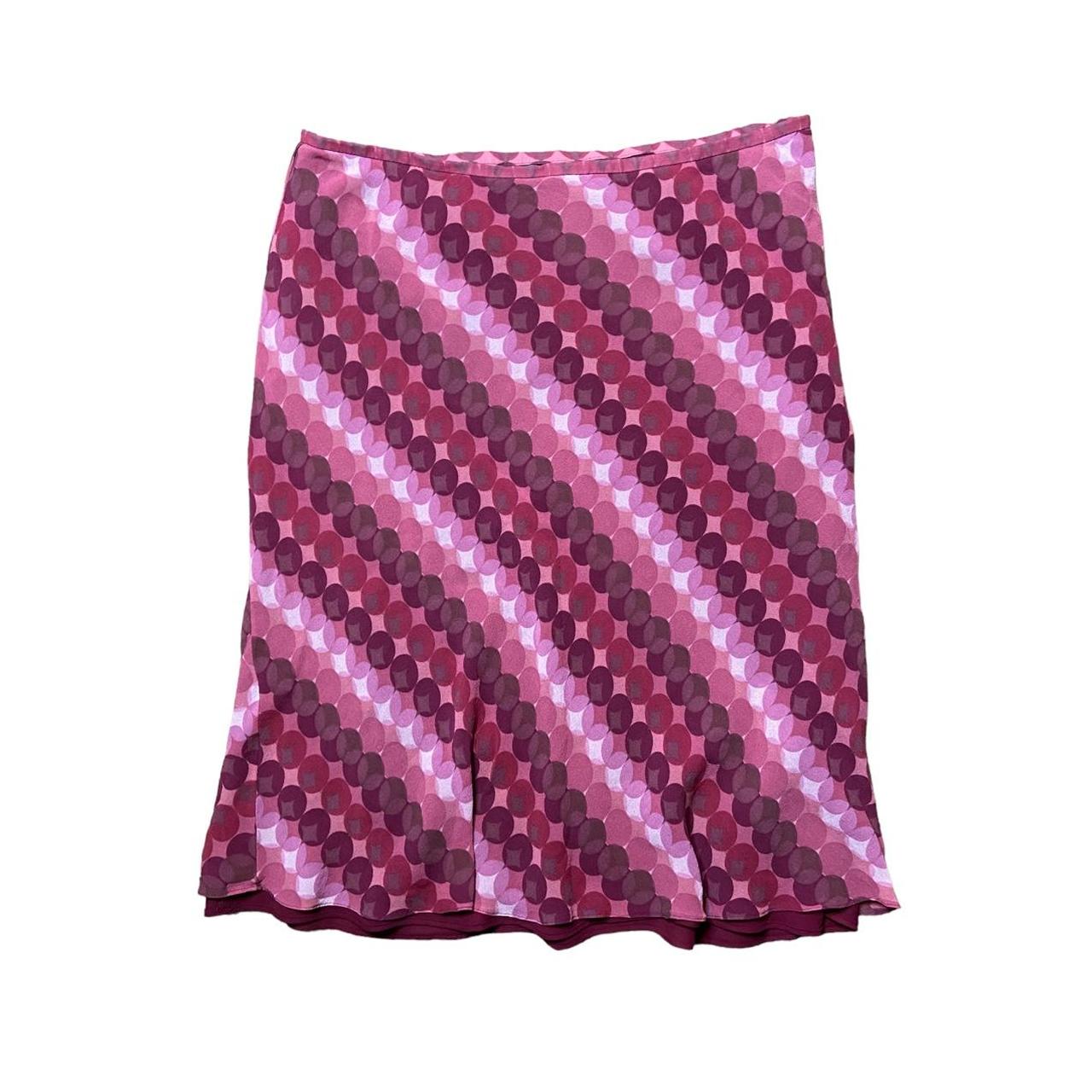 cute pink and purple y2k midi skirt. by the brand... - Depop