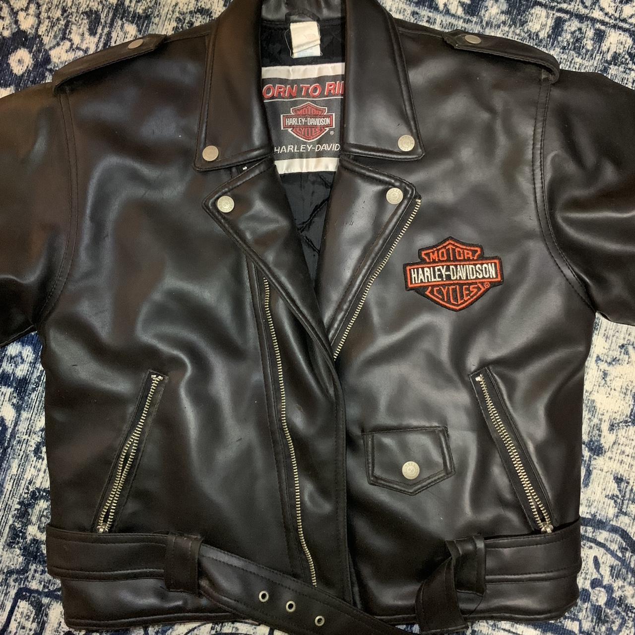 Harley Davidson Leather Jacket Tag says size 12/14... - Depop