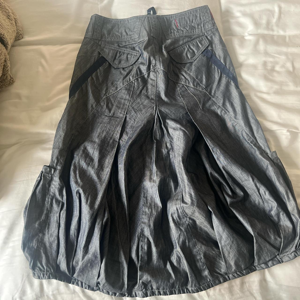 【MARITHE FRANCOIS GIRBAUD】W CLASSIC LOGO DENIM SWEAT SKIRT Vintage Marithe Francois Girbaud Denim Jean Skirt Womens 29