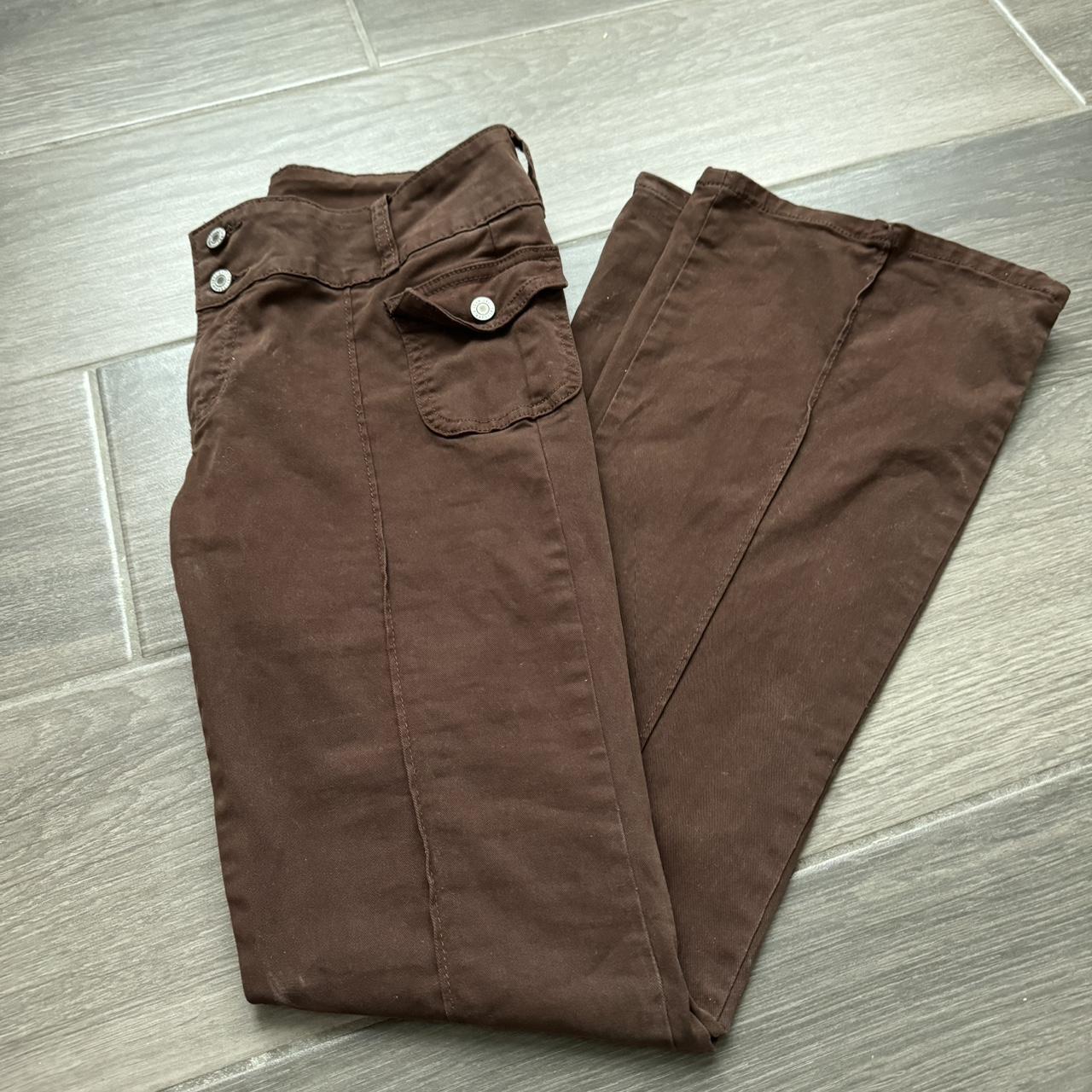 Brandy Melville Flared Agatha Pants Flared Dark Depop