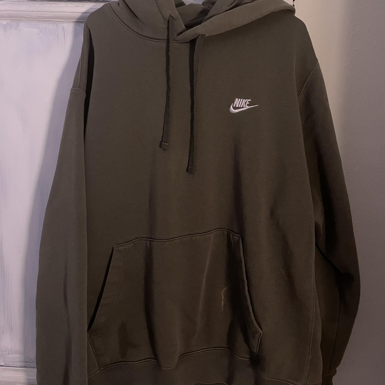 mens dark green nike hoodie