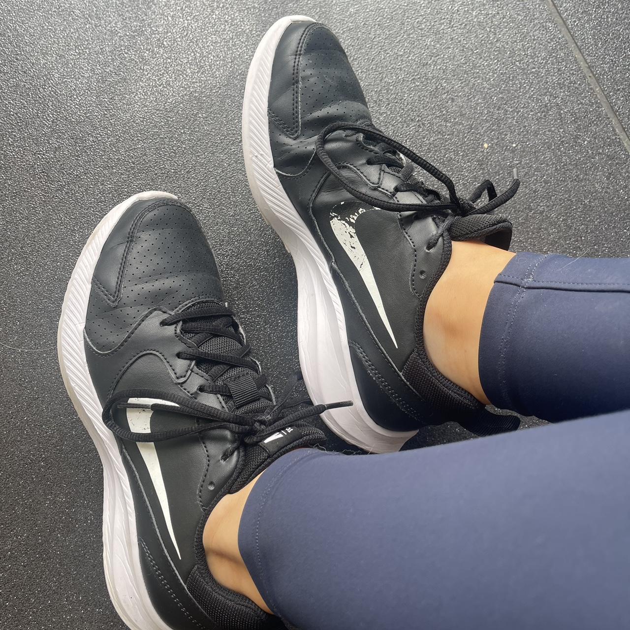 Black Nike trainers. Worn as a nurse for the last 4... Depop
