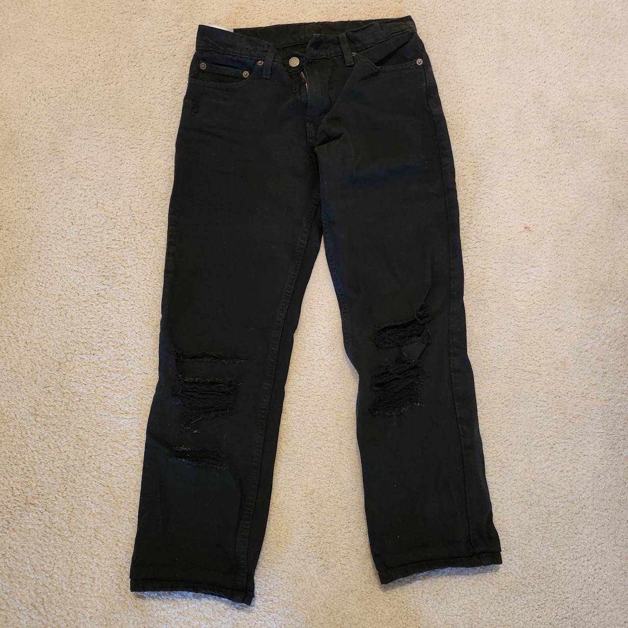 Levis black hotsell ripped jeans mens