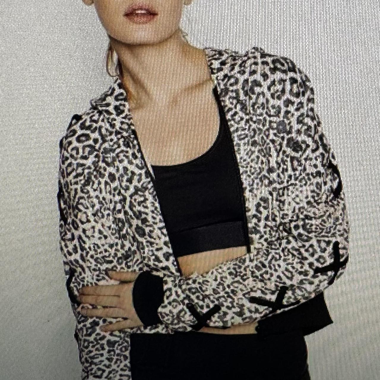 Victoria s Sport leopard print full zip lace up