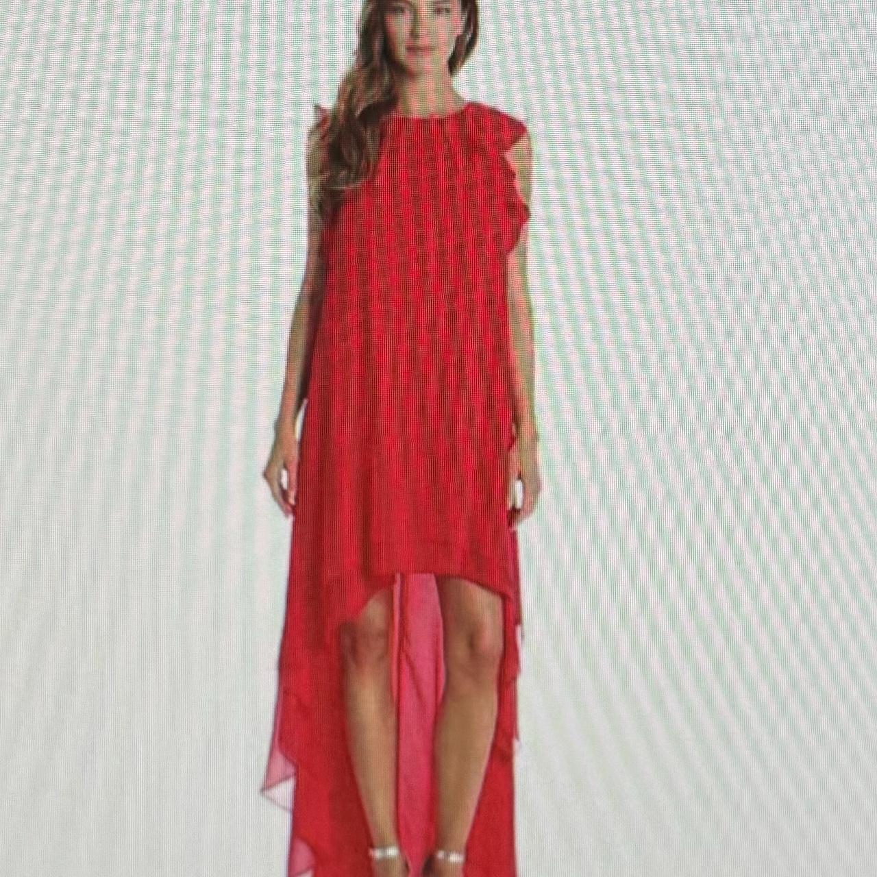 BCBG Max Azria Red Boho Dress on sale XXS