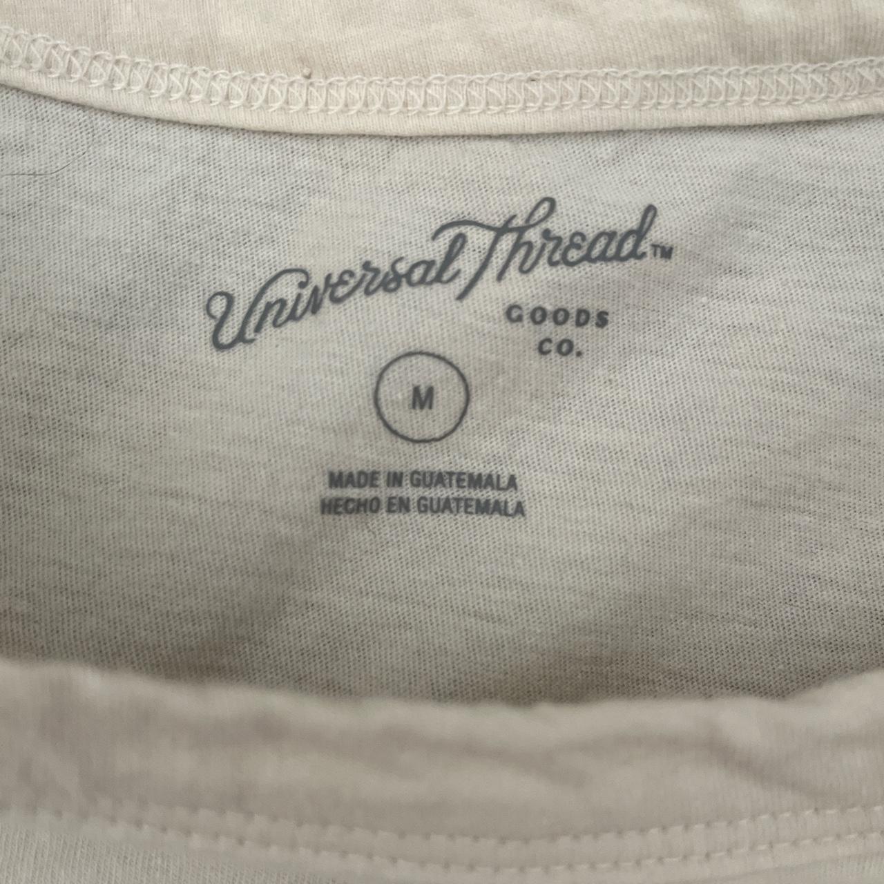 Universal Thread Women's Cream and Blue T-shirt (3)
