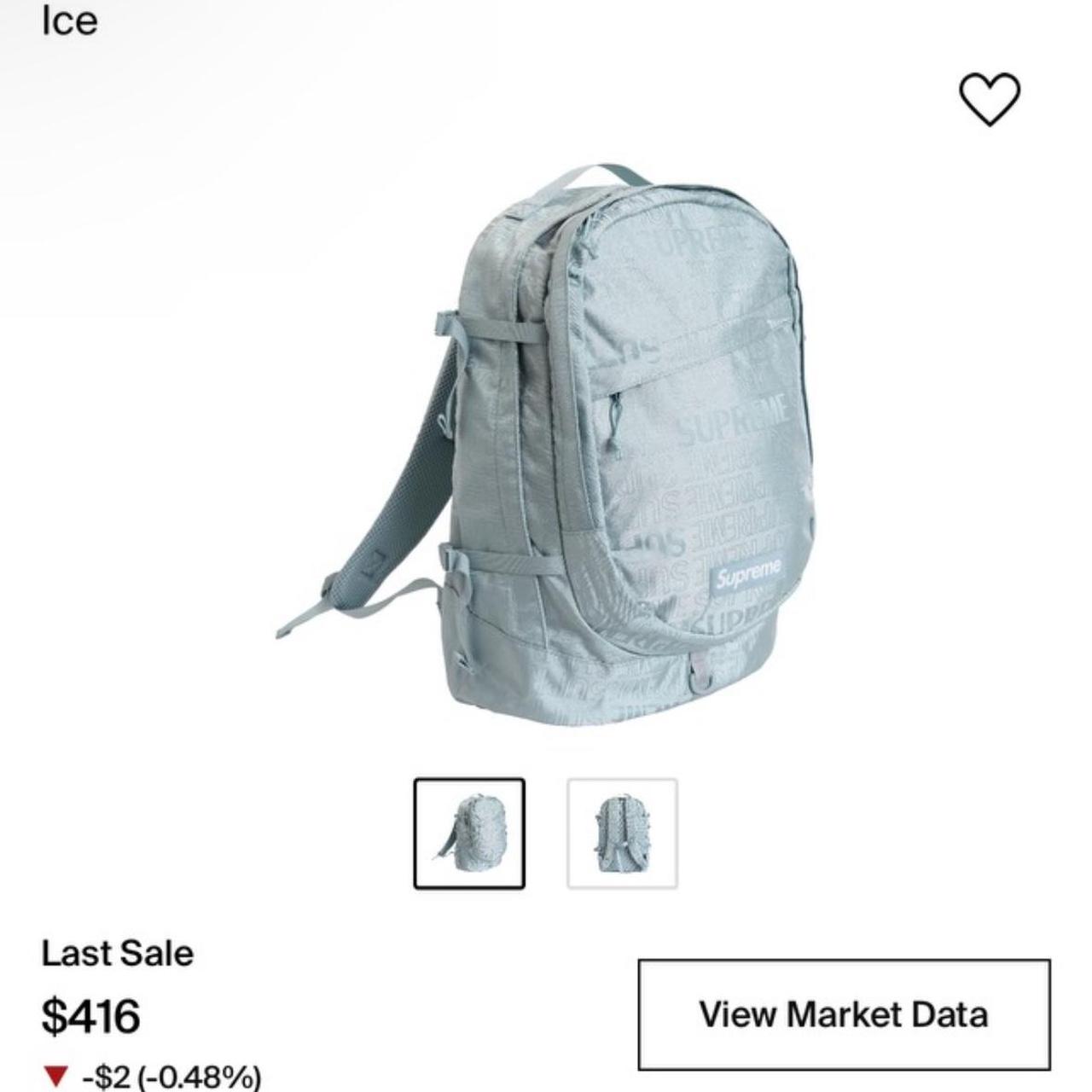 Blue supreme-backpack - Depop