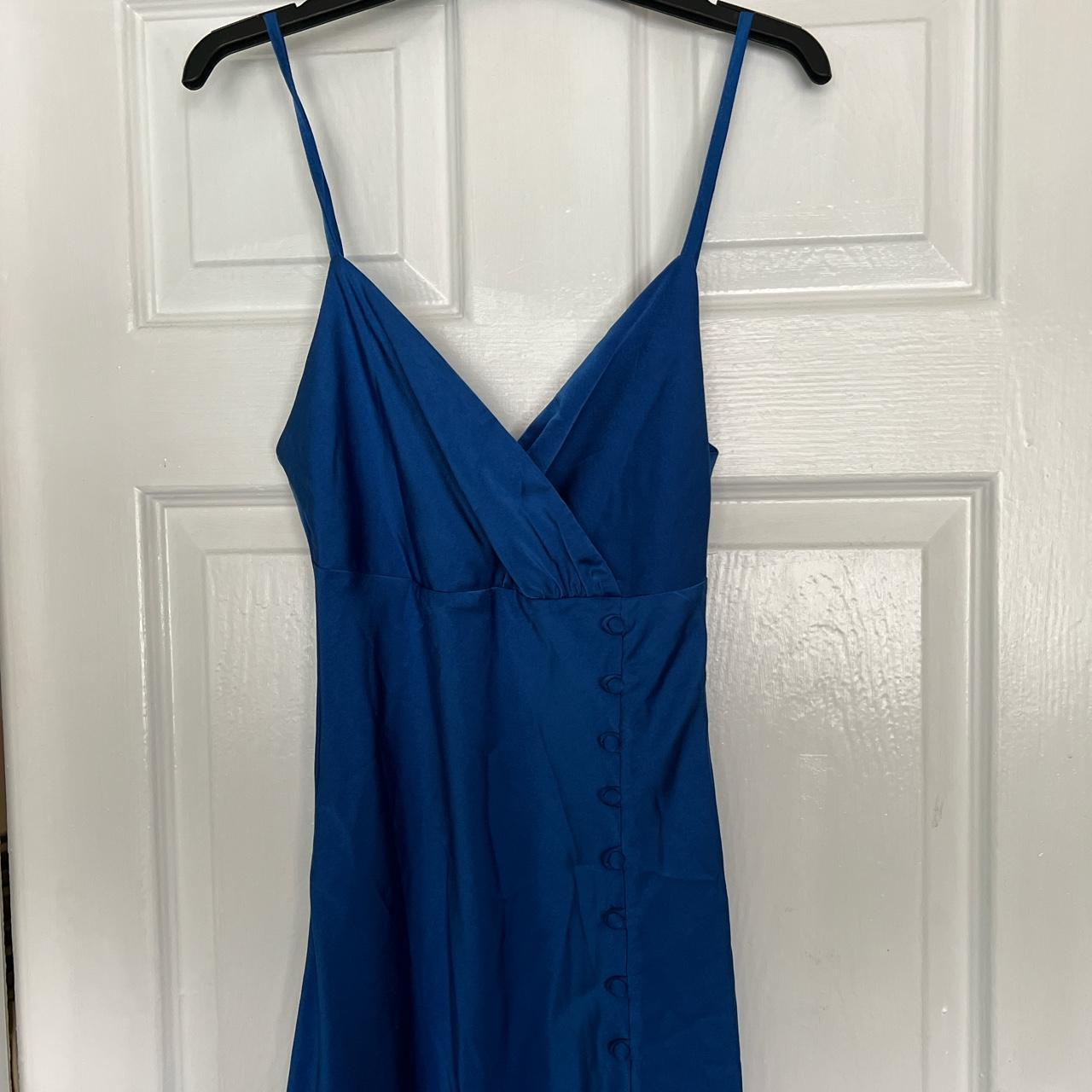 Cider Women's Blue Dress | Depop