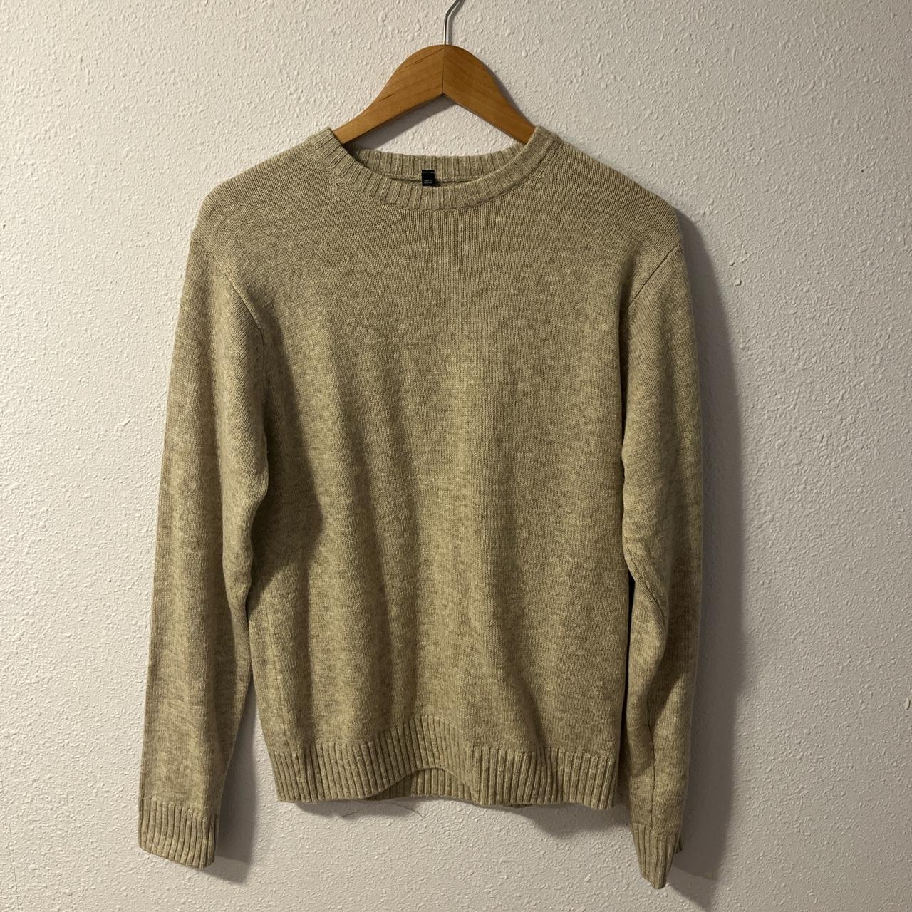 Muji light brown/oatmeal colored jumper. Size small!... - Depop