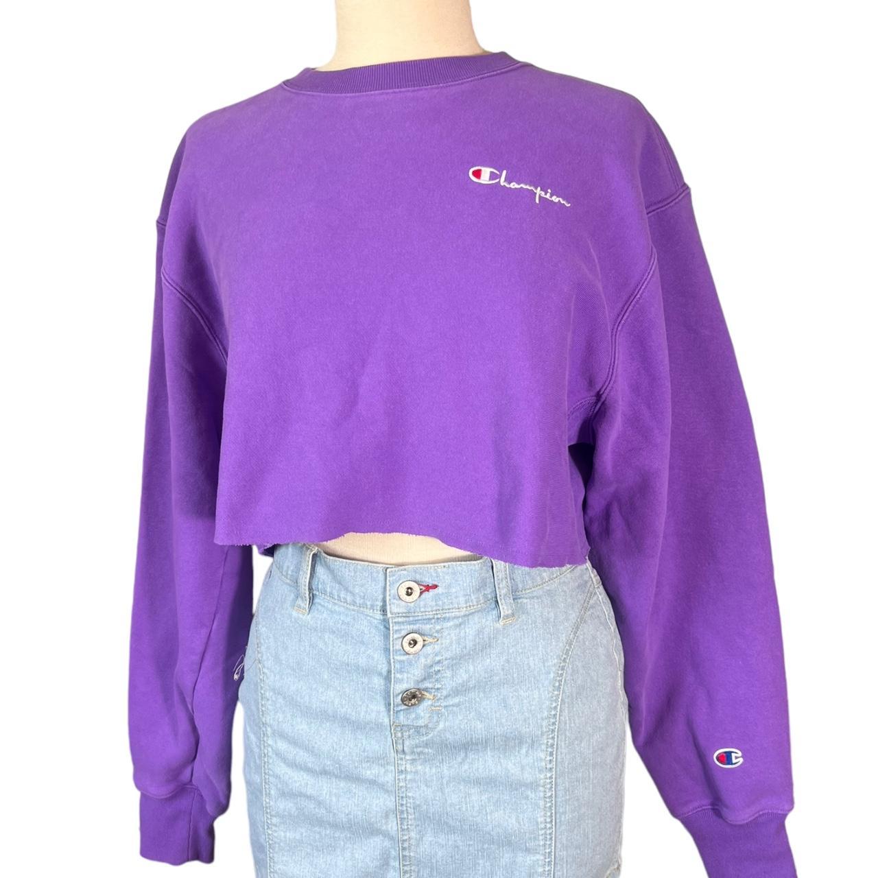 Champion sweater 2025 crop top 90s