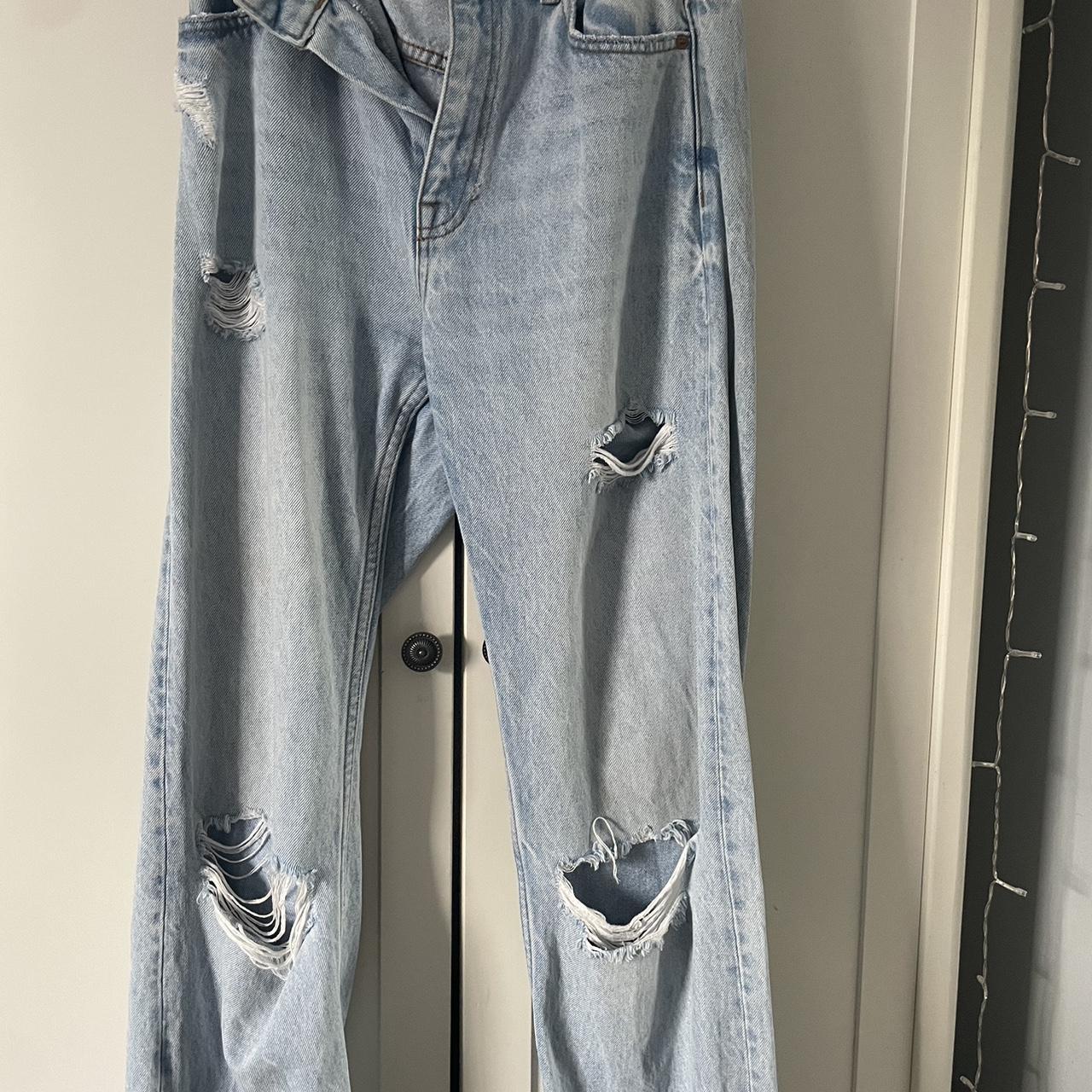 Wide leg ripped jeans Primark Size 8 Have been... Depop