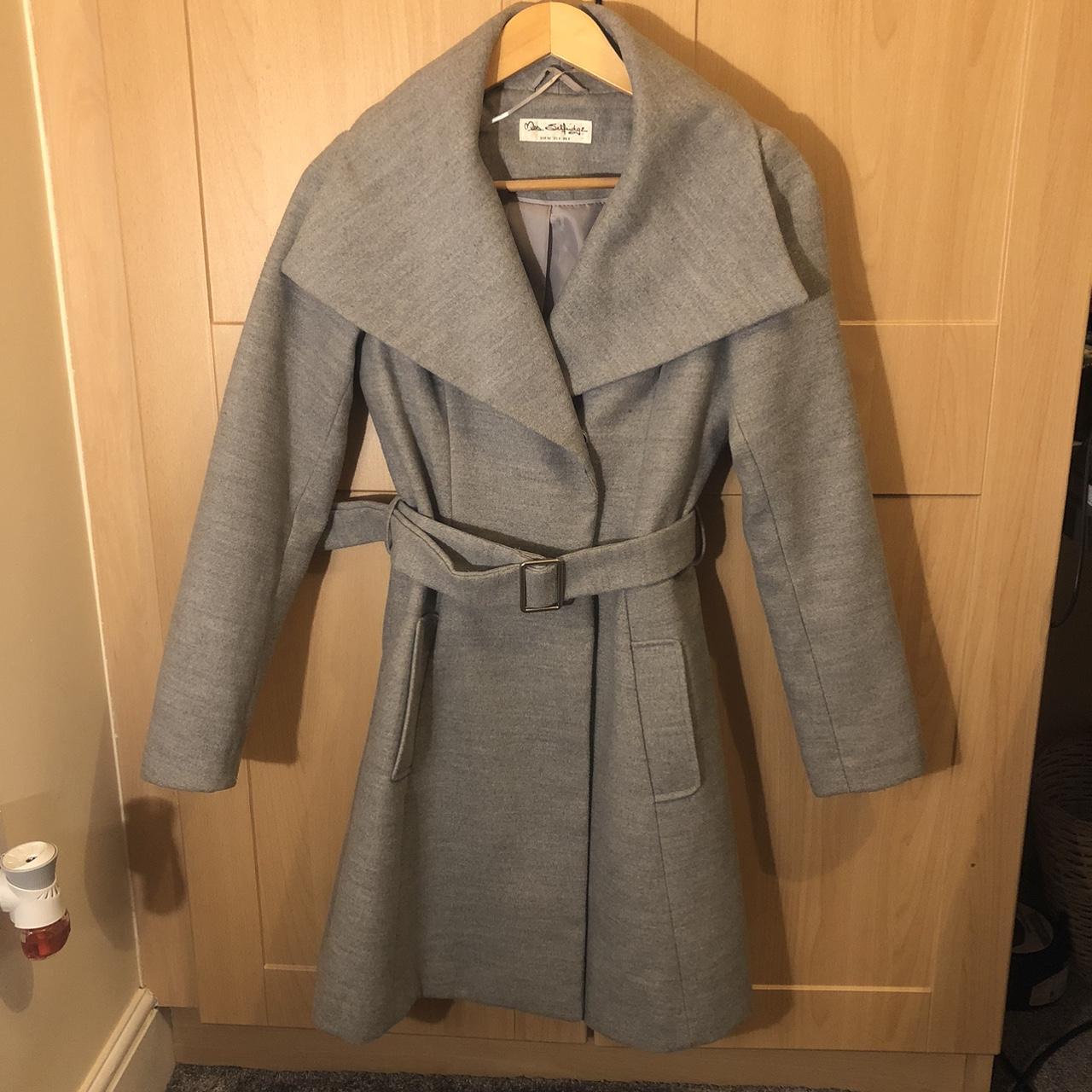 Miss selfridge grey coat hotsell