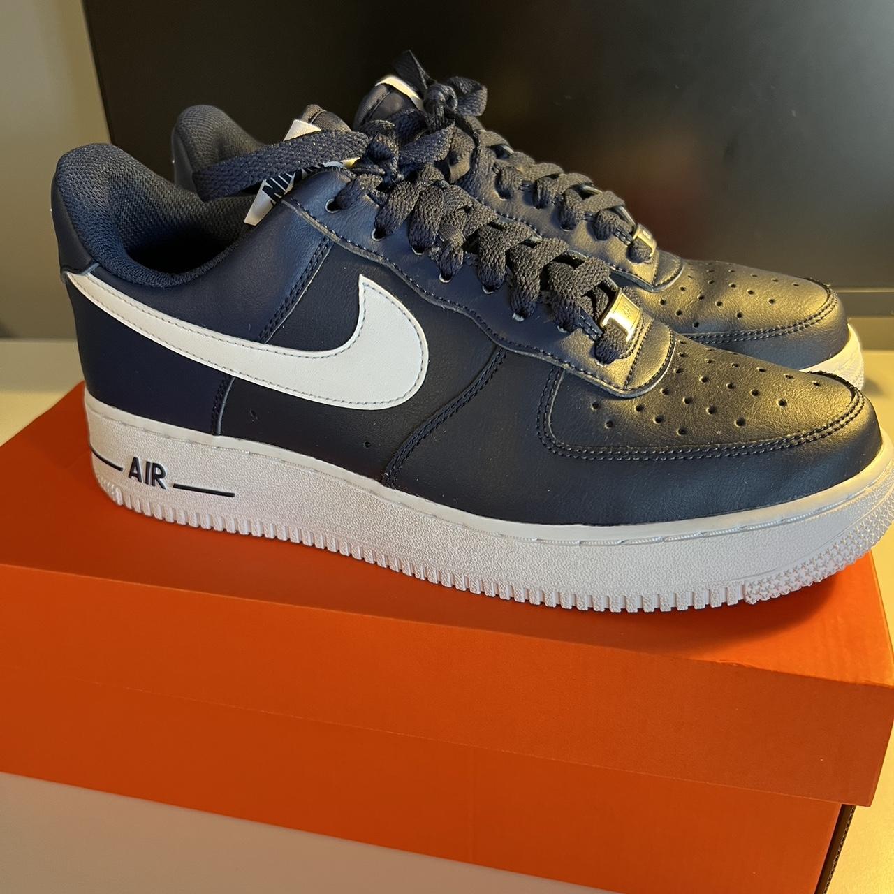 mens navy blue air force ones