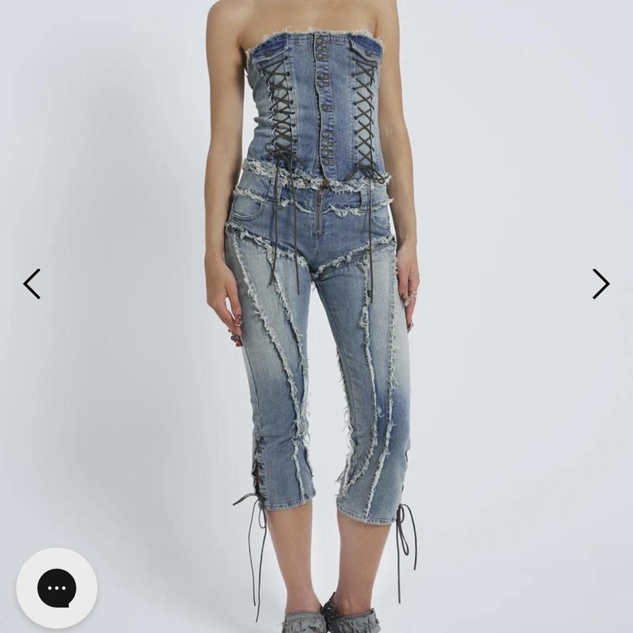 ‧˚₊*̥✧ jaded london denim onepiece JadedLdn Detachable Denim Jumpsuit #jadedldn #denim | Depop