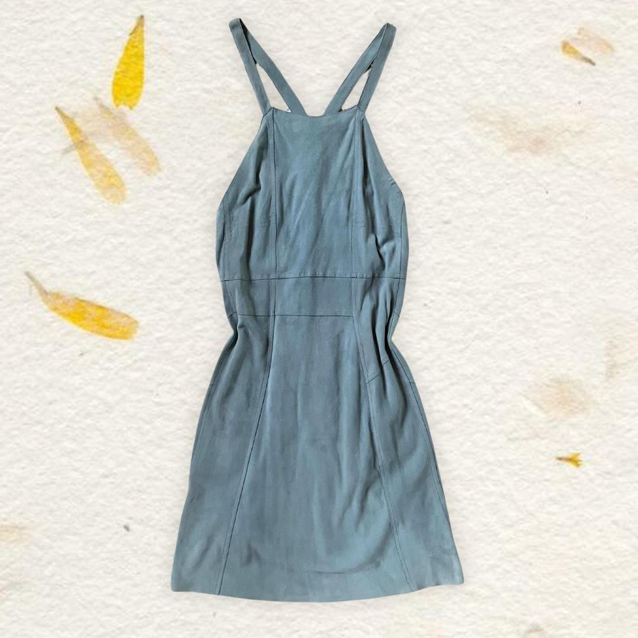 Light blue suede bellos dress