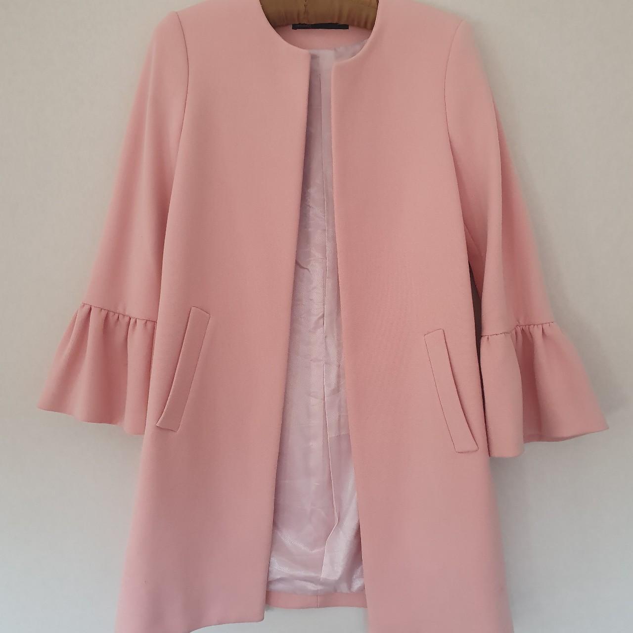 Pink Bell Sleeve Zara Coat 💗 Only worn a couple of... Depop