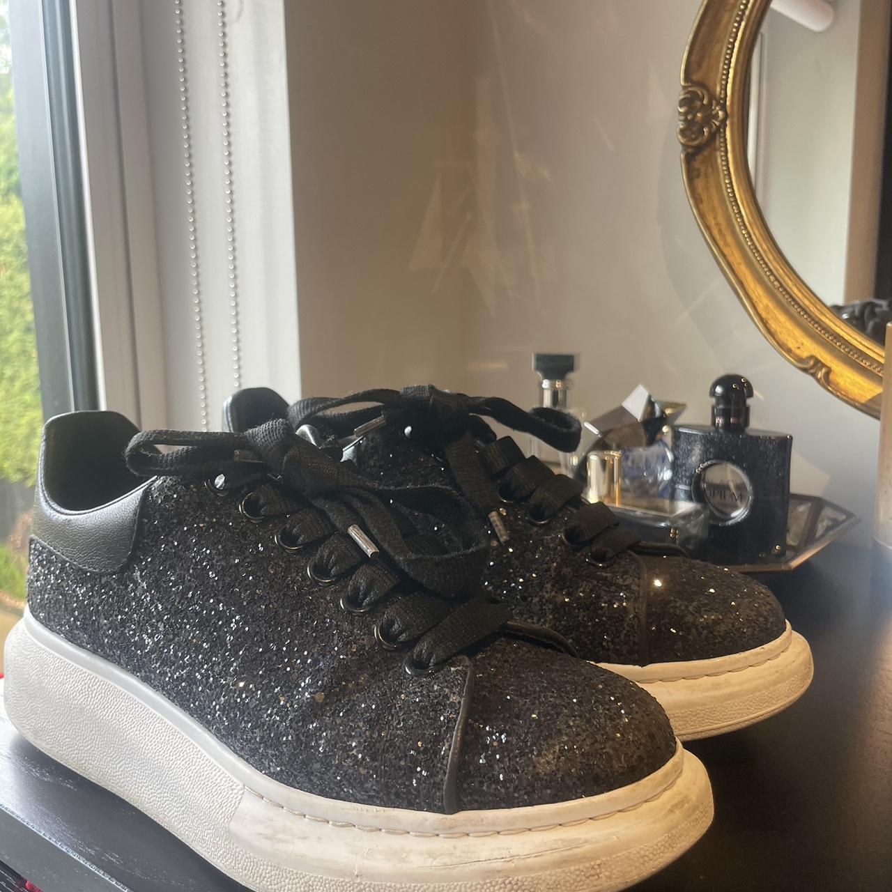 Black sparkly Alexander McQueens Authentic bought. Depop