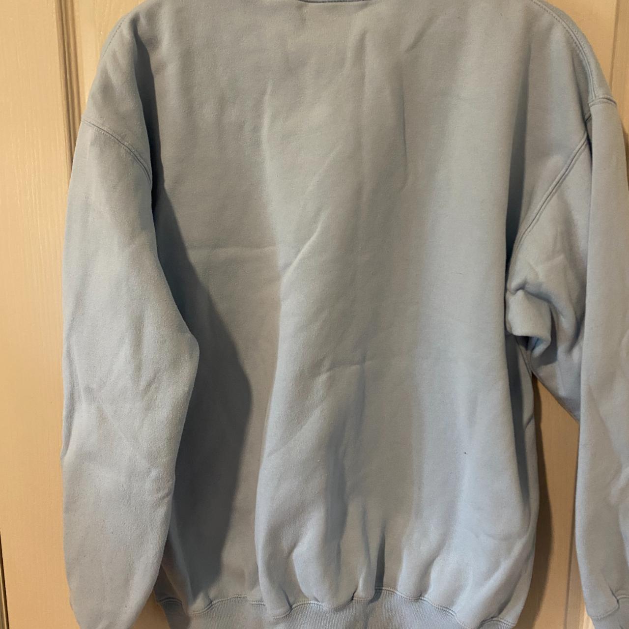 Nike baby blue embroidered custom Butterfly Crewneck - Depop