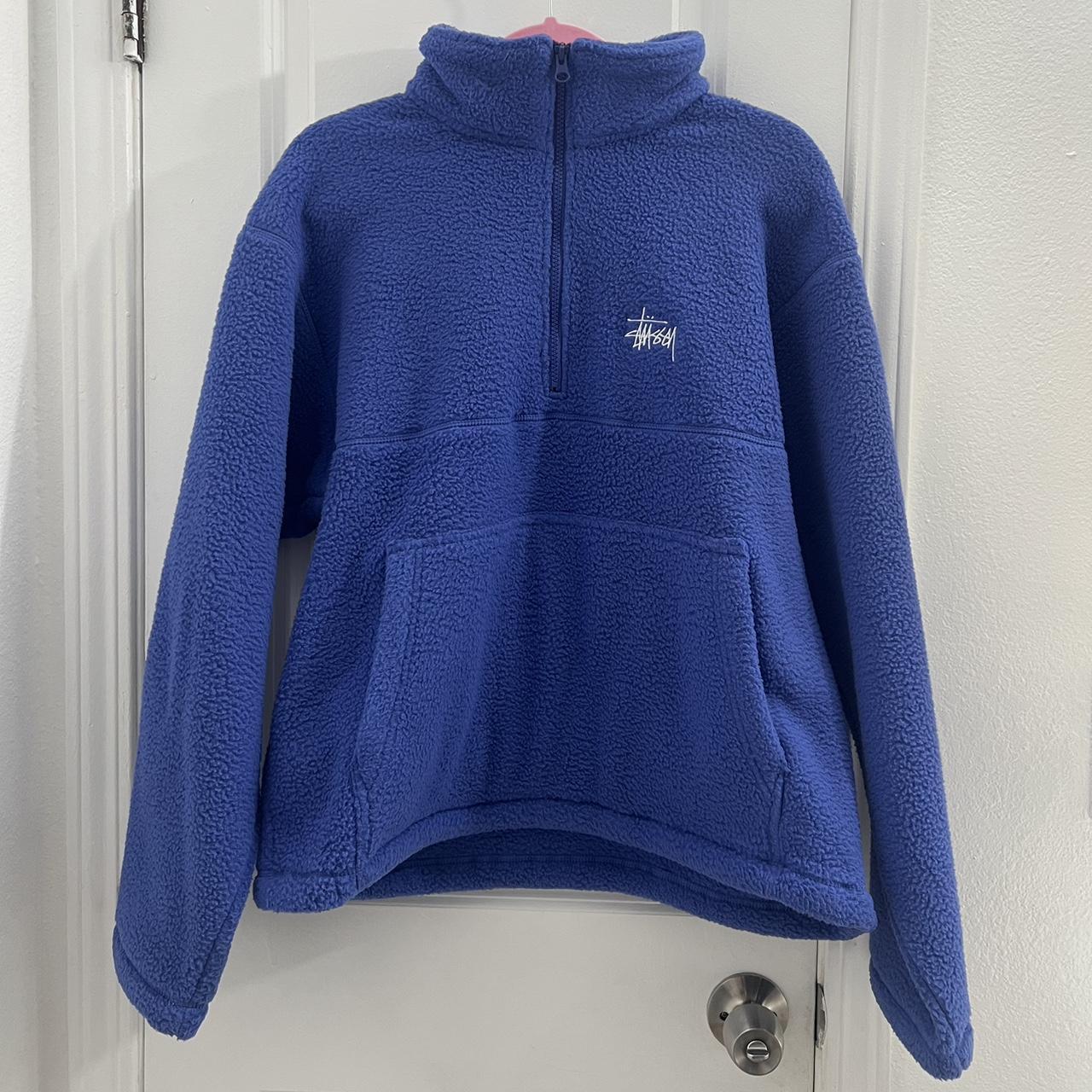 Stussy fleece hot sale half zip