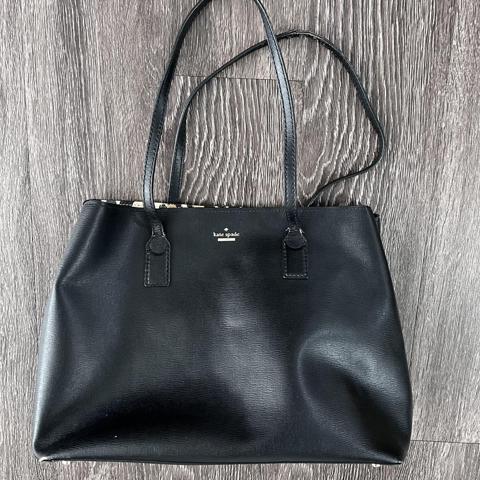 Black Kate Spade Purse Tote Bag with cheetah print Depop