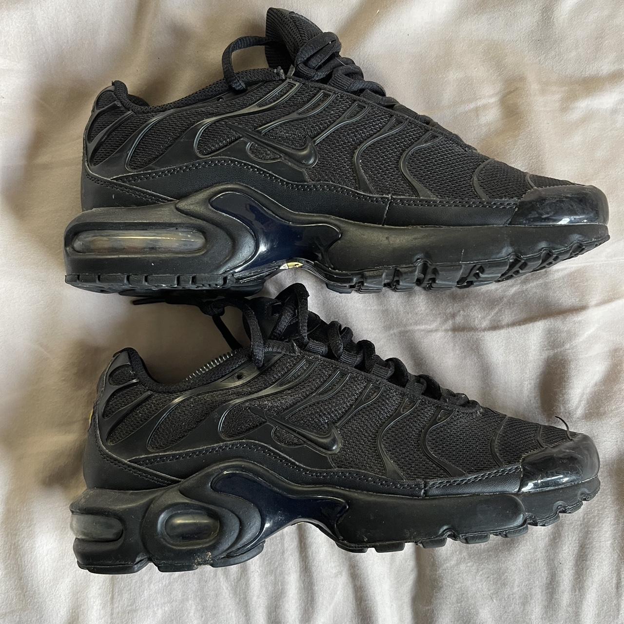 Nike TN Triple Black (viets) Size 6y UK 5.5, EUR... - Depop