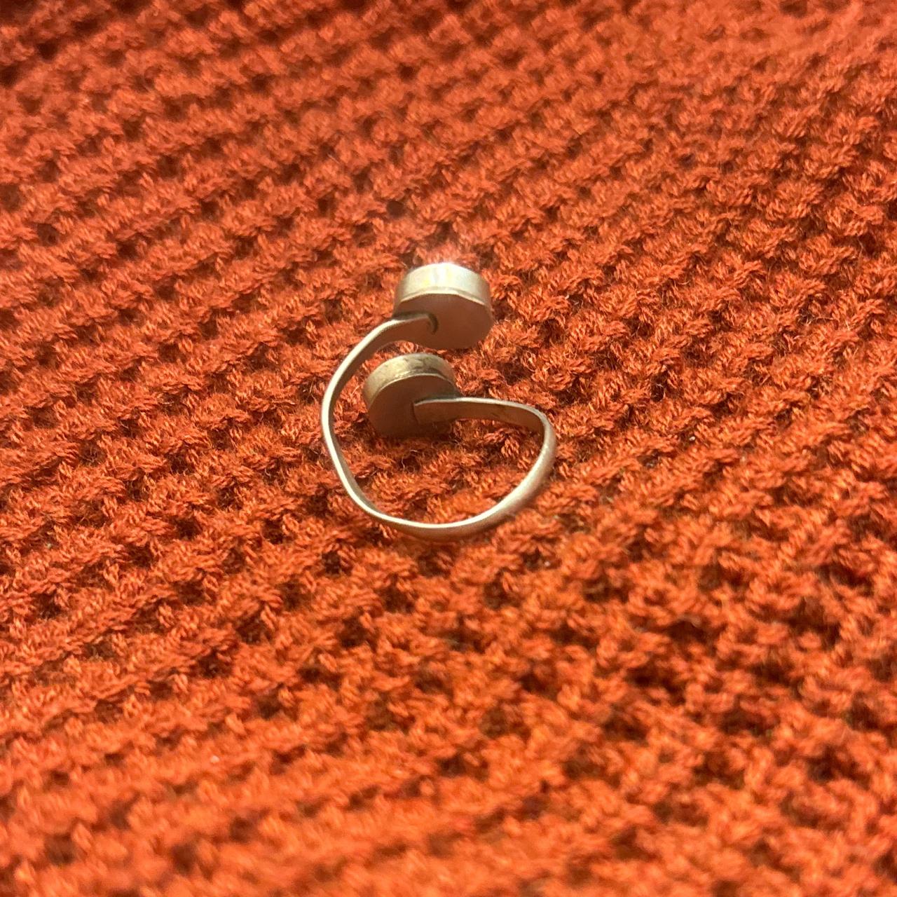 Women's Ring - Silver/Blue – Adjustable ring with… - image 4