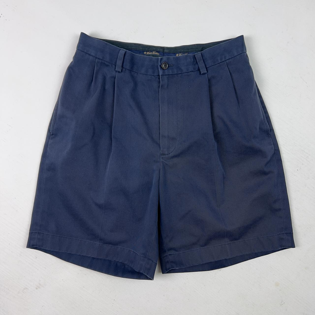 Brooks Brothers Men's Navy and Blue Shorts | Depop