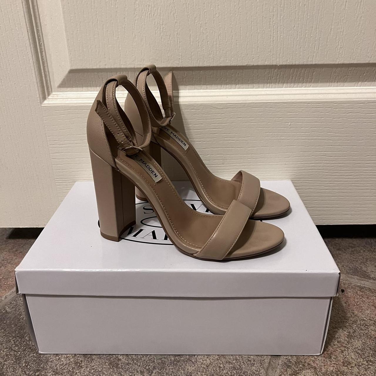 Steve Madden Carrson Blush Leather nude strappy. Depop