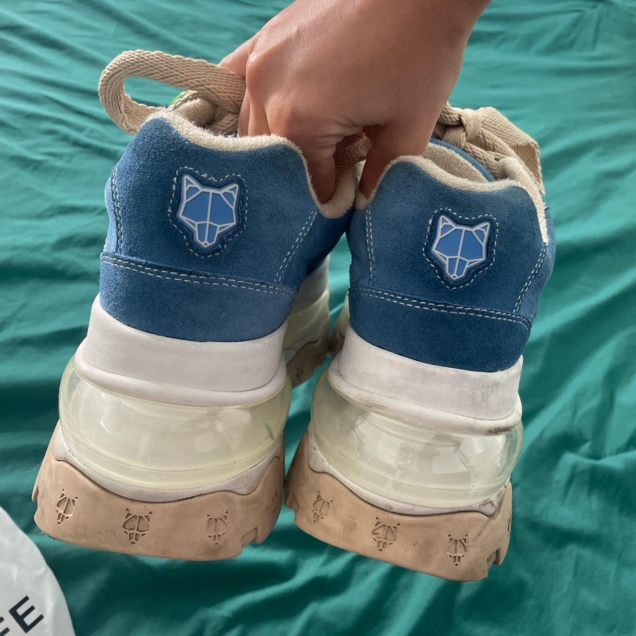 Naked Wolfe Women S Blue Trainers Depop