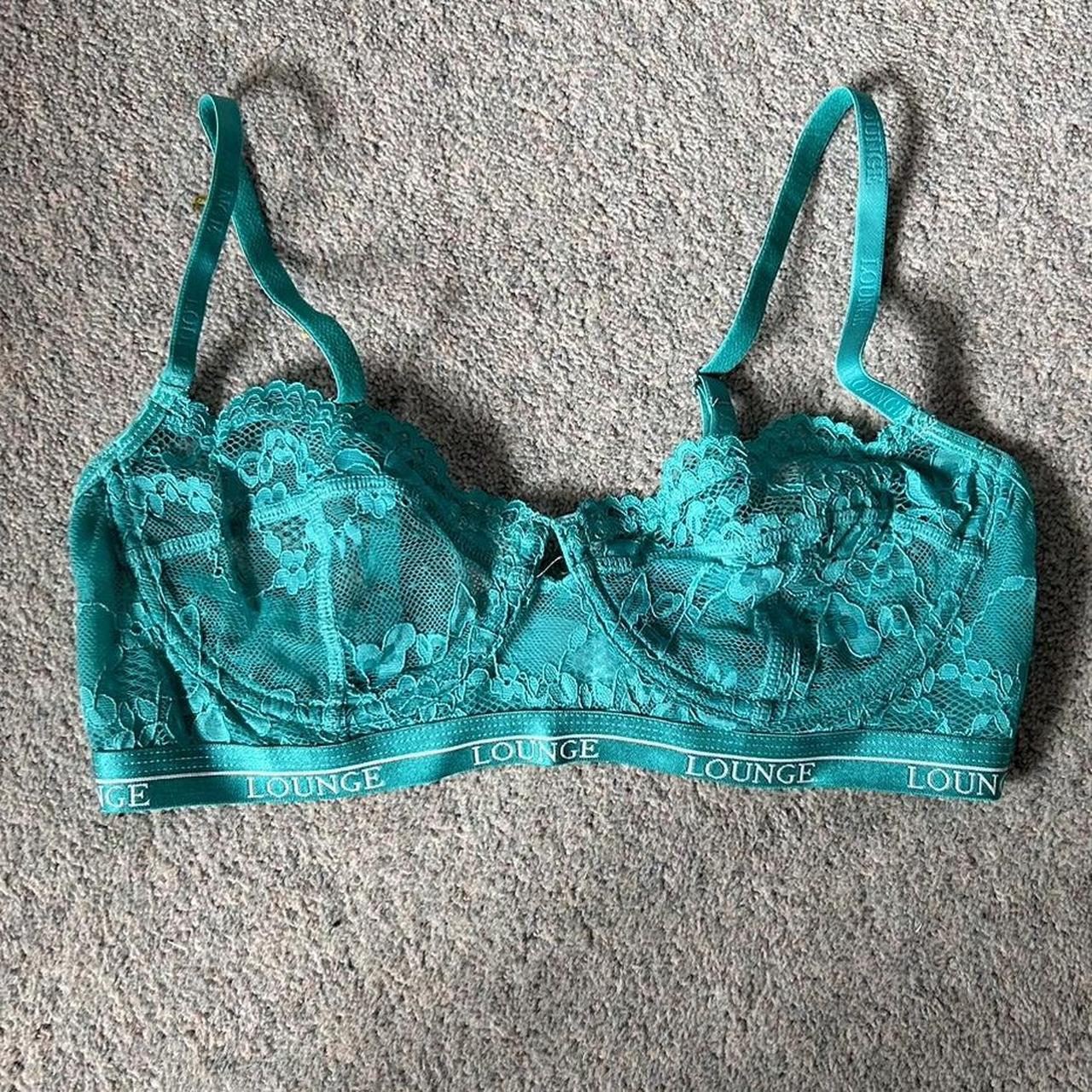 Lounge underwear blue lace bra uk 34D. Worn but in... Depop