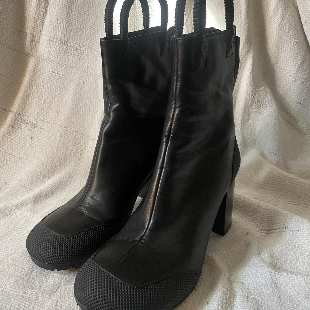 Random Identities Leather Boots -Size 40 Ankle-high | Depop