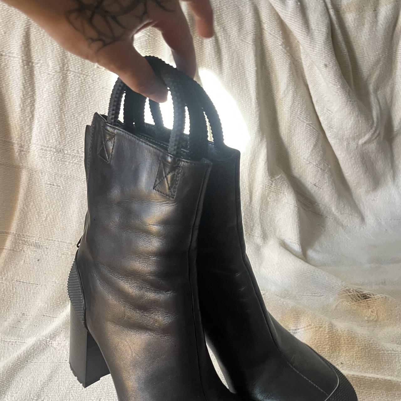 Random Identities Leather Boots -Size 40 Ankle-high | Depop