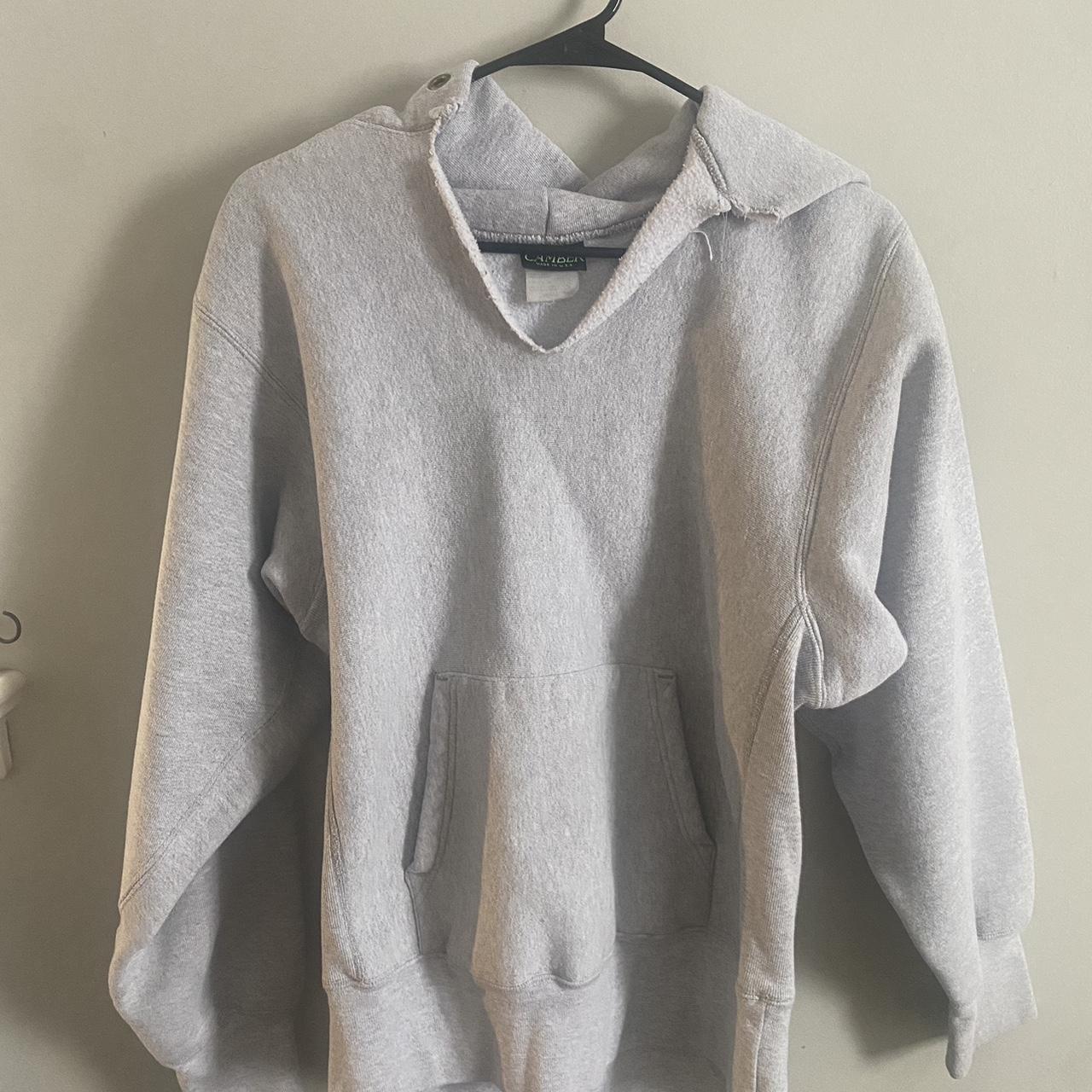 Vintage Camber made in usa gray hoodie front... - Depop