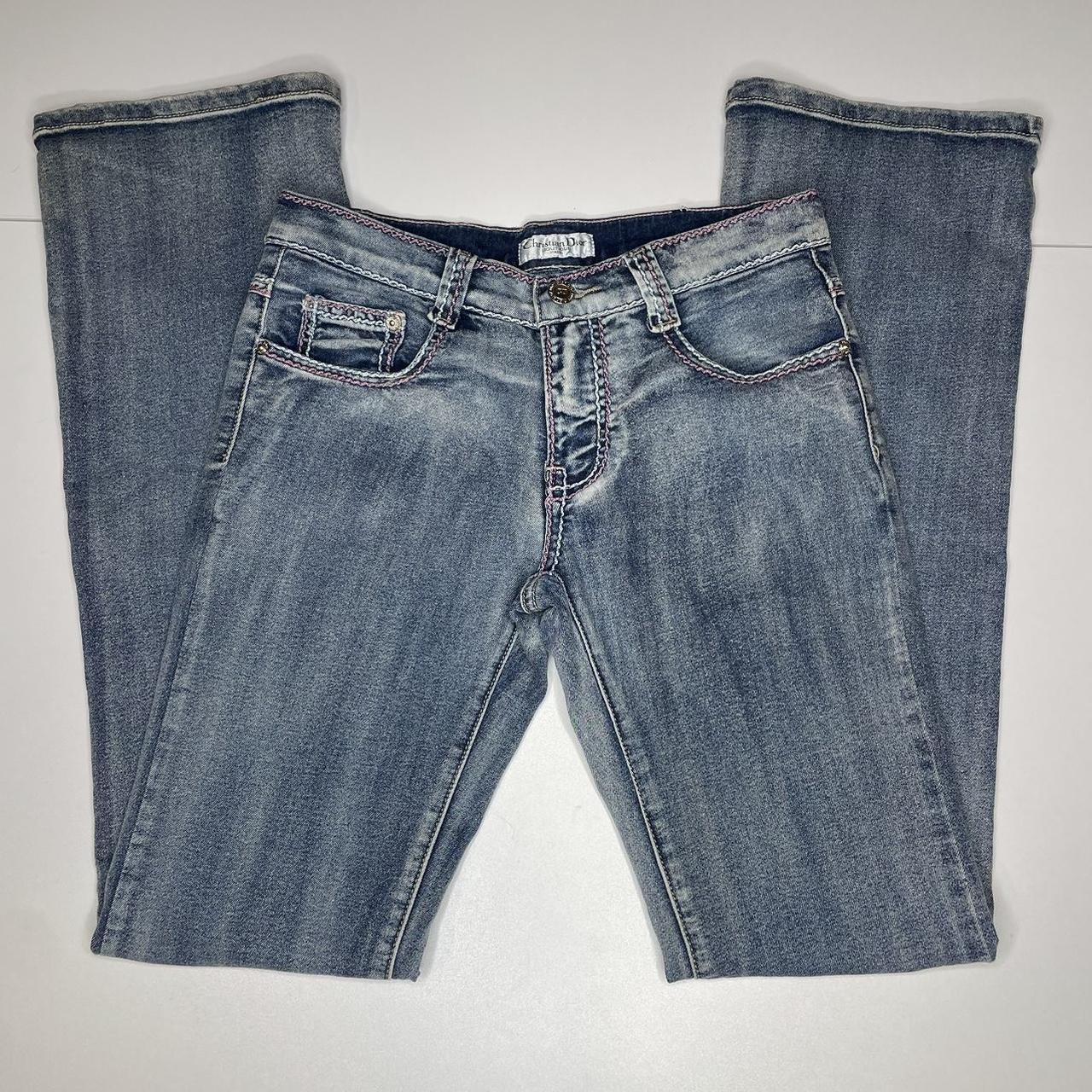 Women's Pink and Blue Jeans | Depop