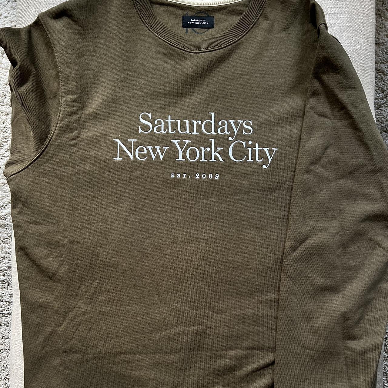 Saturdays NYC embroidered green sweatshirt. Size XL