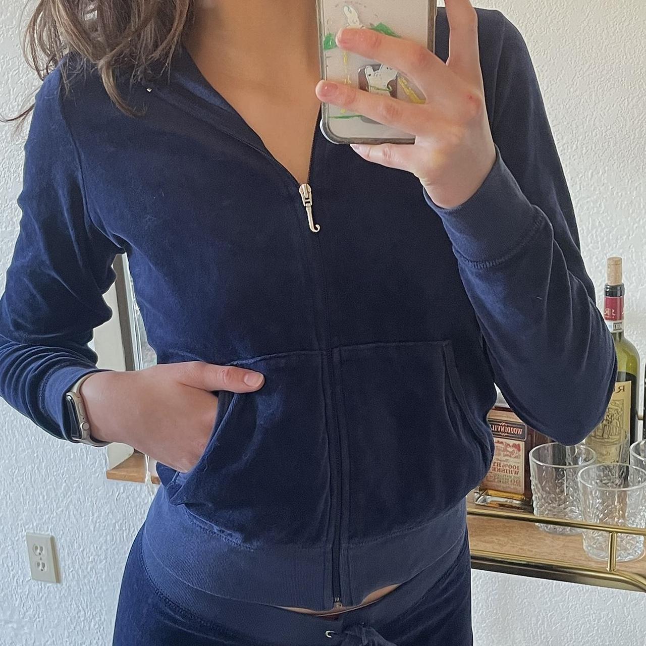 Authentic Juicy Couture: blue tracksuit Top is a... - Depop
