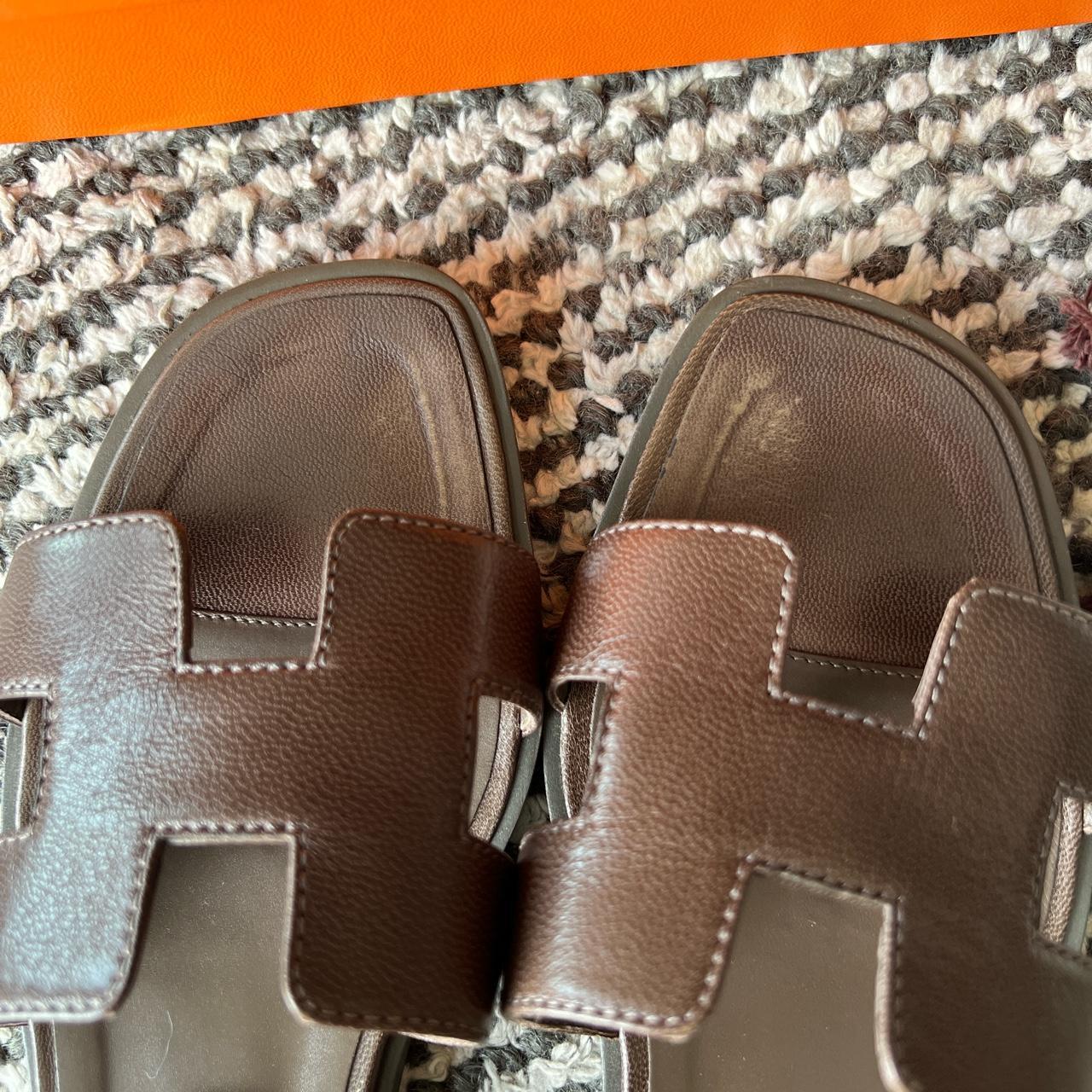 hermes brown sandals