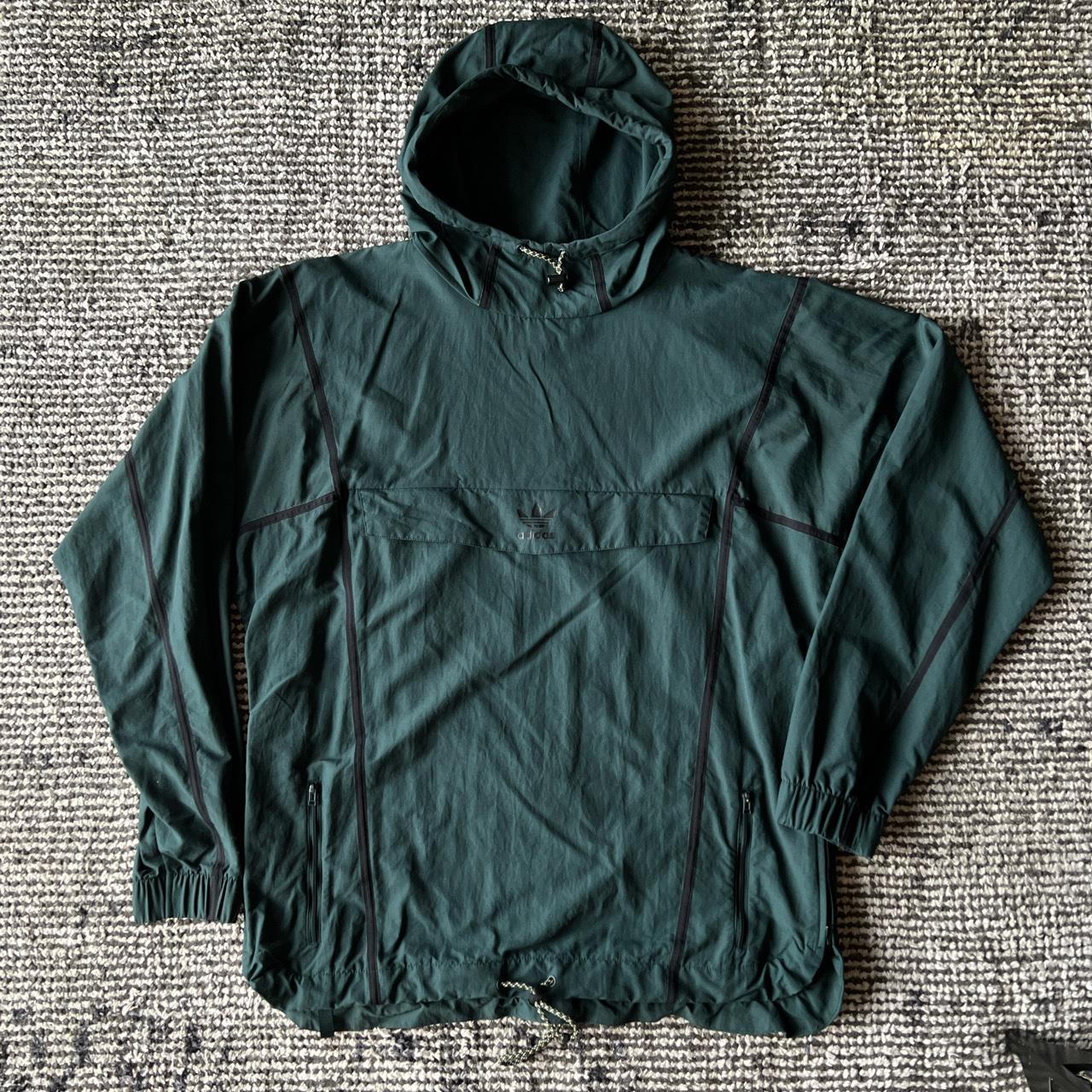 Adidas Taped Anorak in Green Size L Never worn Depop