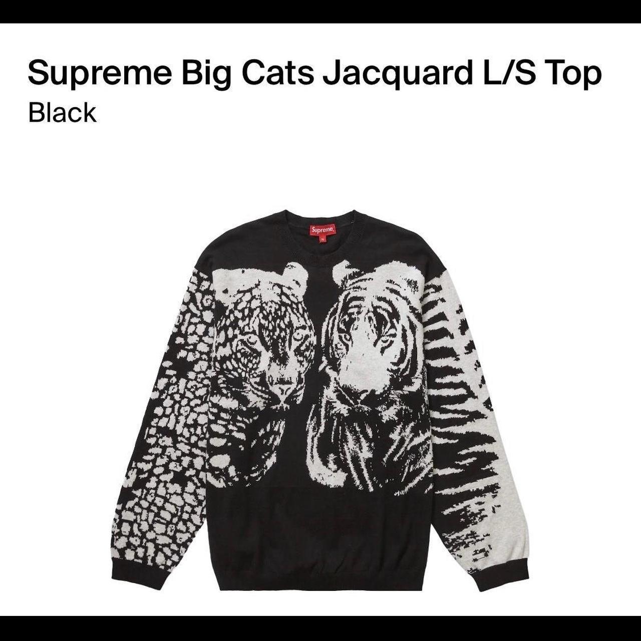 SupSupreme Big Cats Jacquard L/S Top black - トップス