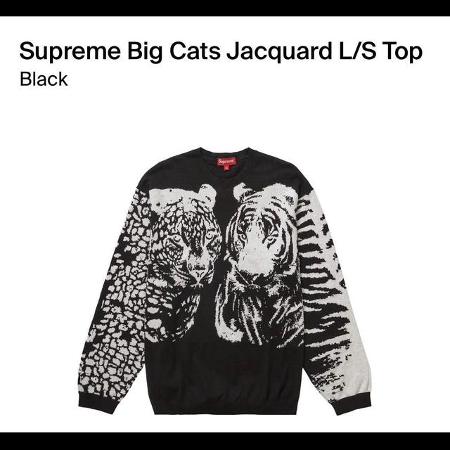 SupSupreme Big Cats Jacquard L/S Top black