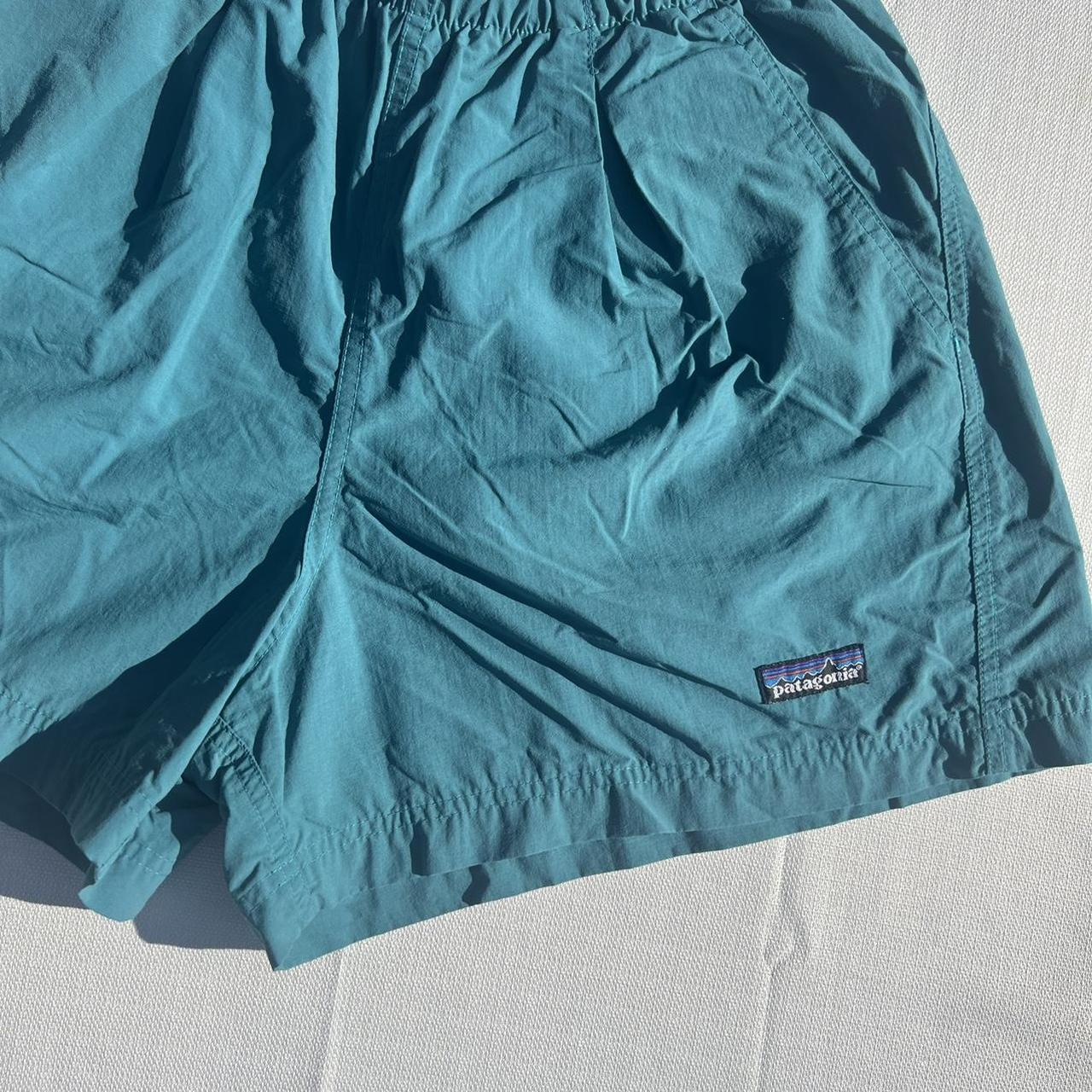 Vintage Patagonia Teal Nylon Shorts with Pockets... - Depop