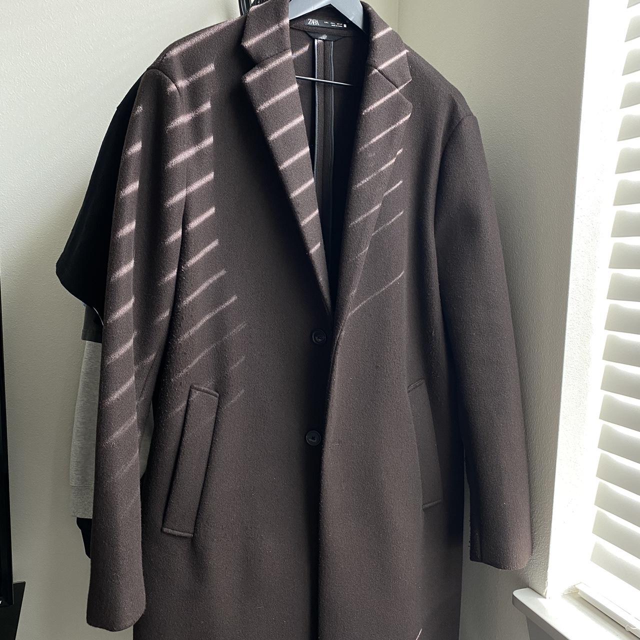 Zara Men's Brown Coat Depop