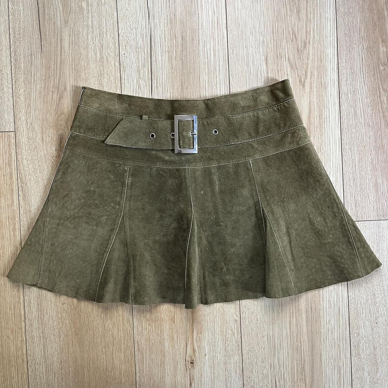 Bebe Women's Khaki and Green Skirt