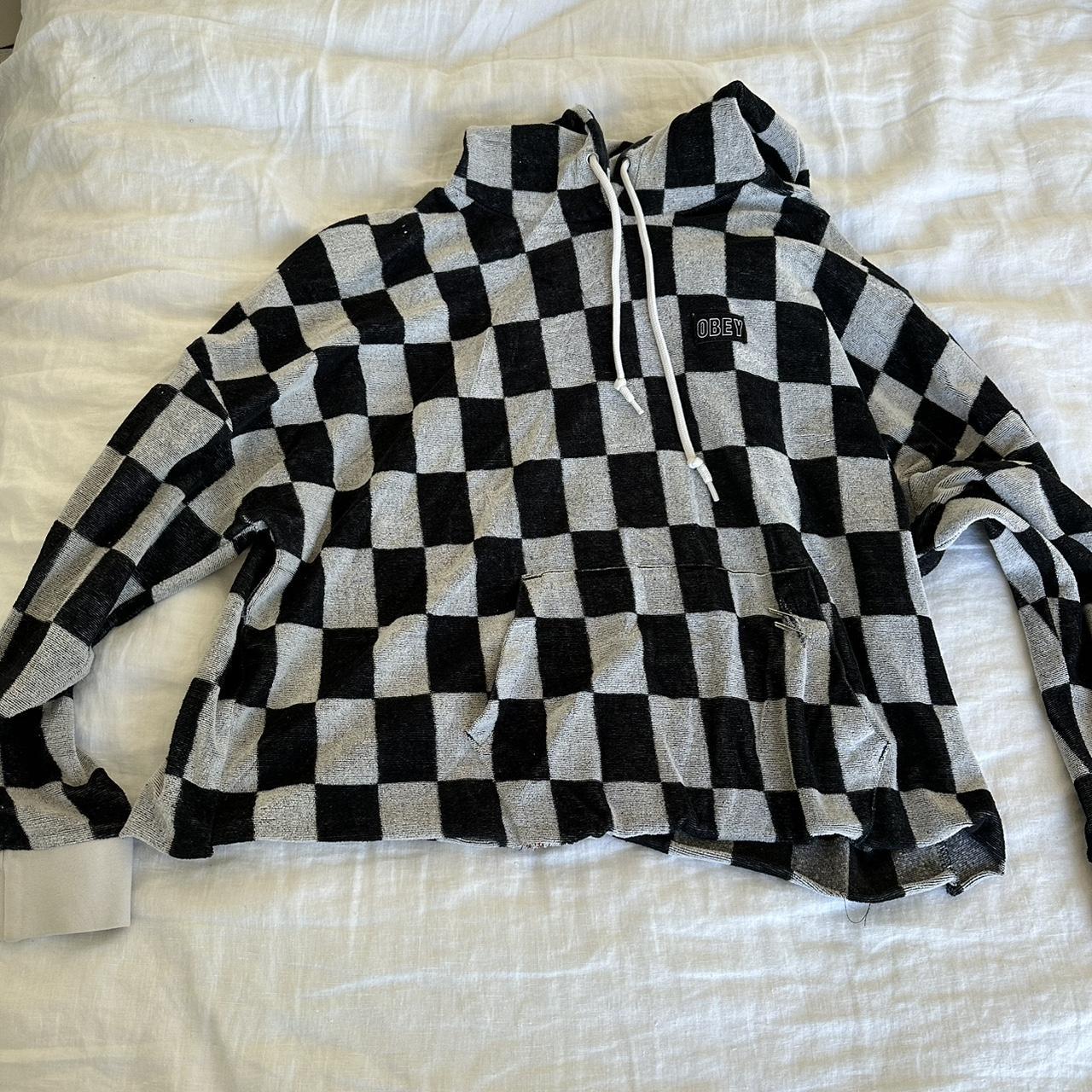 Obey sales checkered hoodie