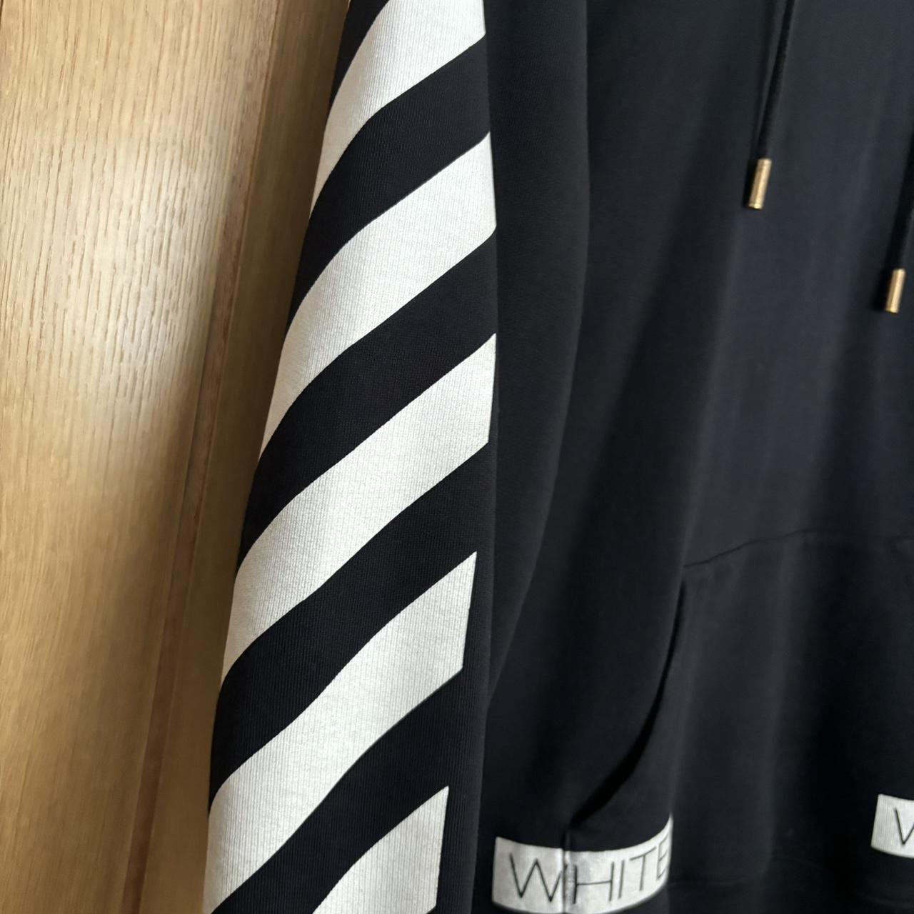 Off white blue collar hoodie black hotsell