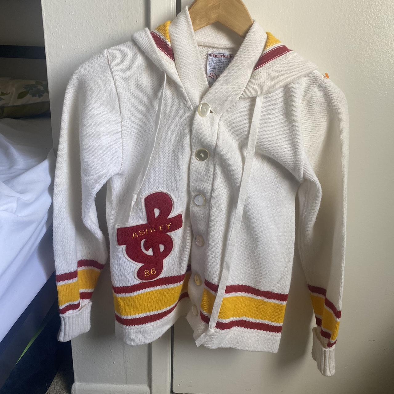 Cheerleader cardigan outlet sweater