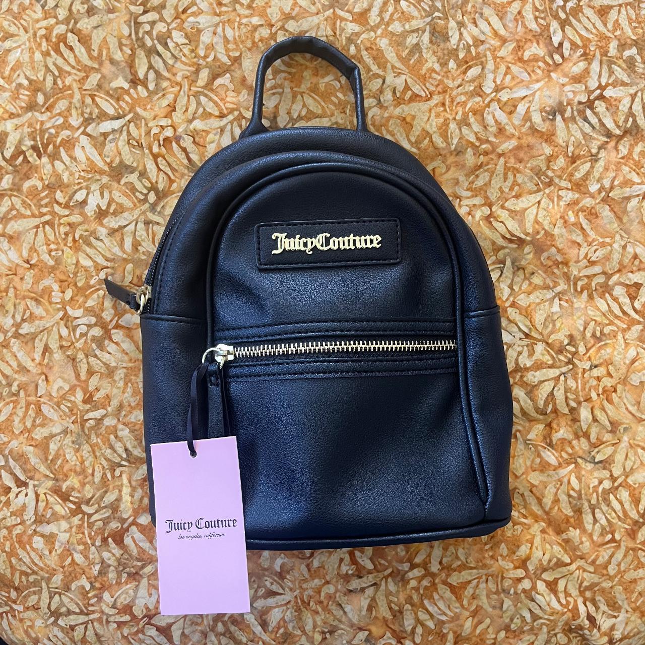 Juicy couture mini backpack black Look stylish - Depop